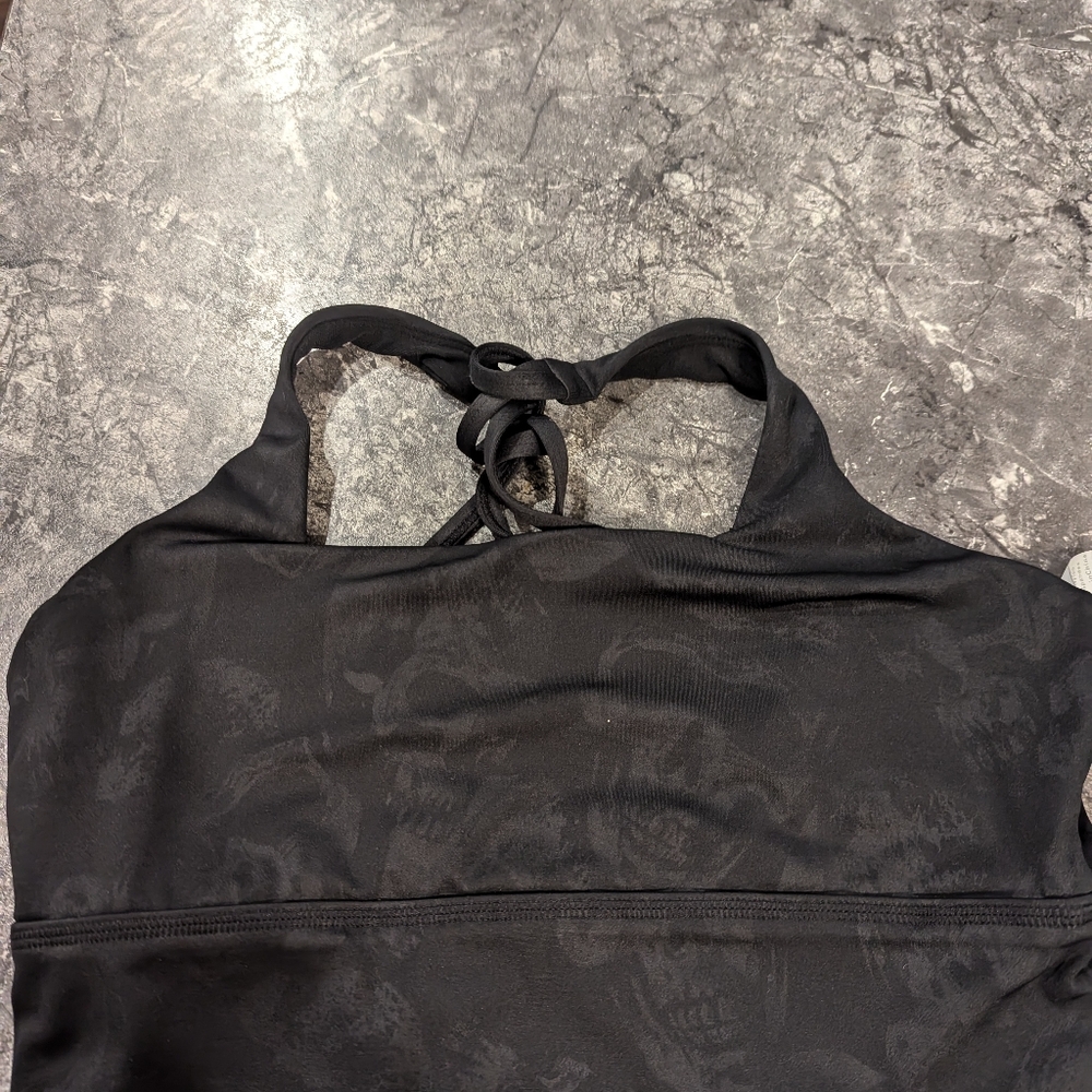 Shadow skull long line bra